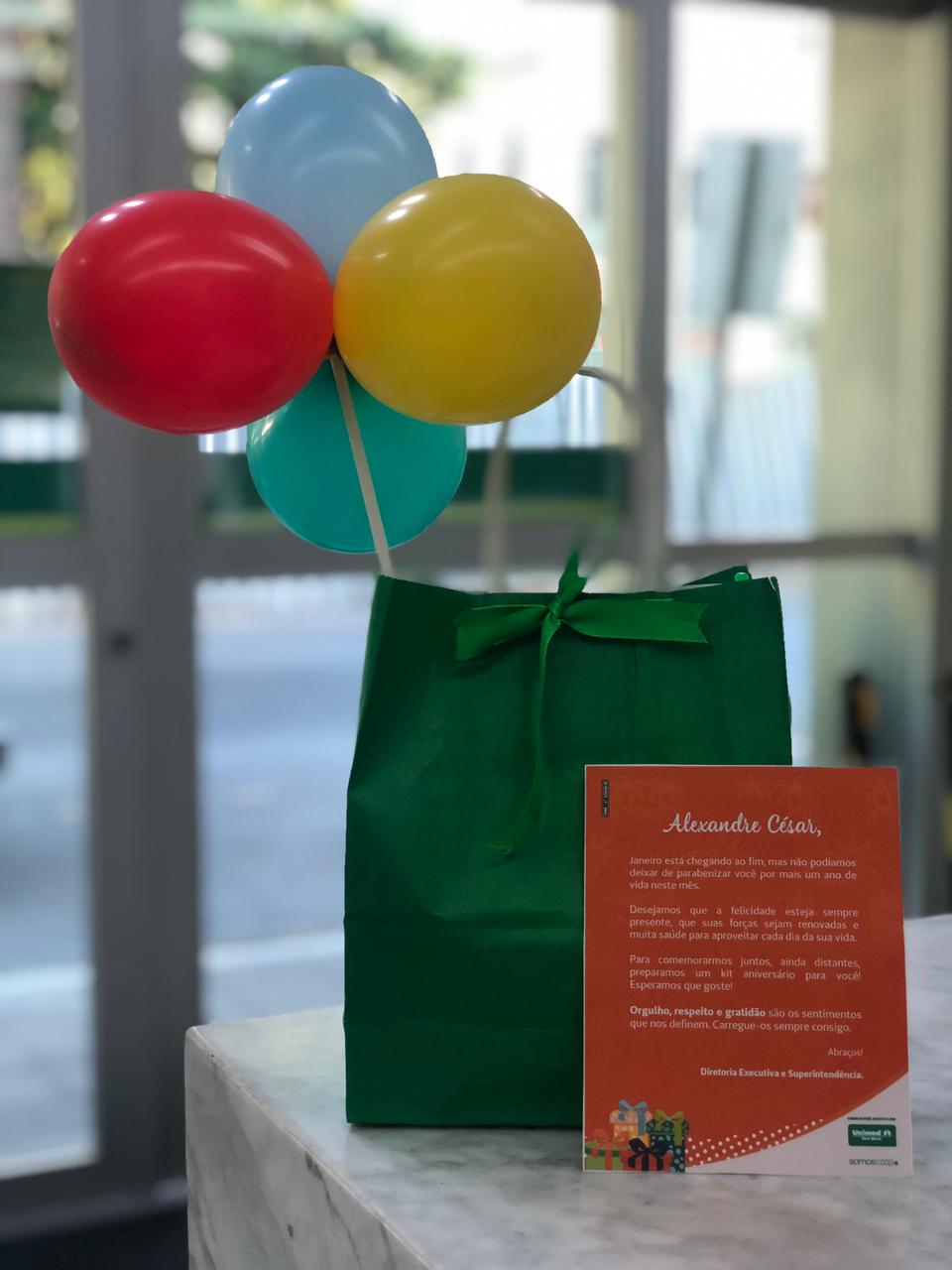 Homenagens para os colaboradores aniversariantes de janeiro