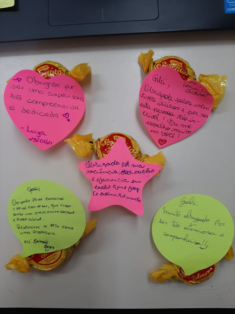 Ação de reconhecimento em equipe