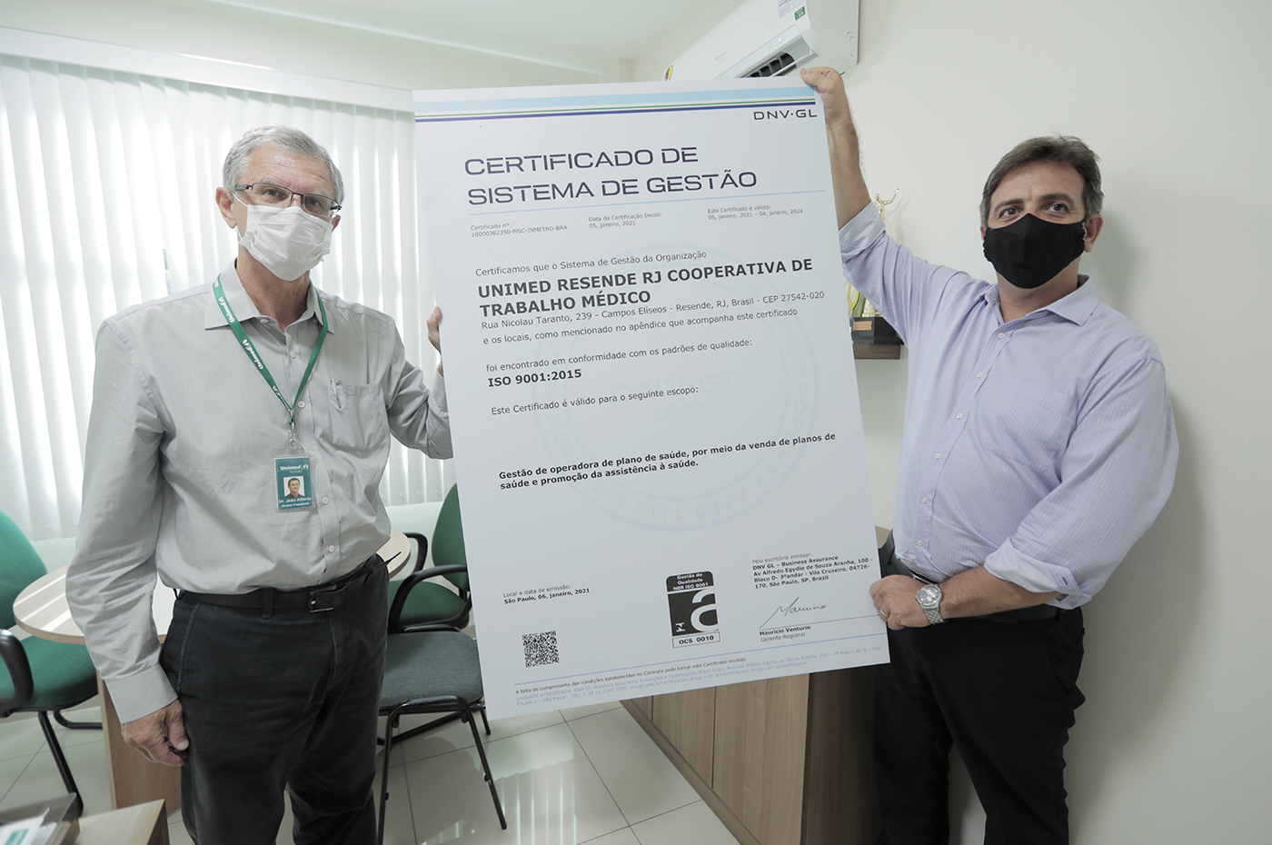 Colaboradores comemoram ONA 2 e ISO 9001