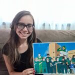 Paciente retrata equipe do PA em desenho feito a mão