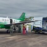 Paciente é transportado por operadora