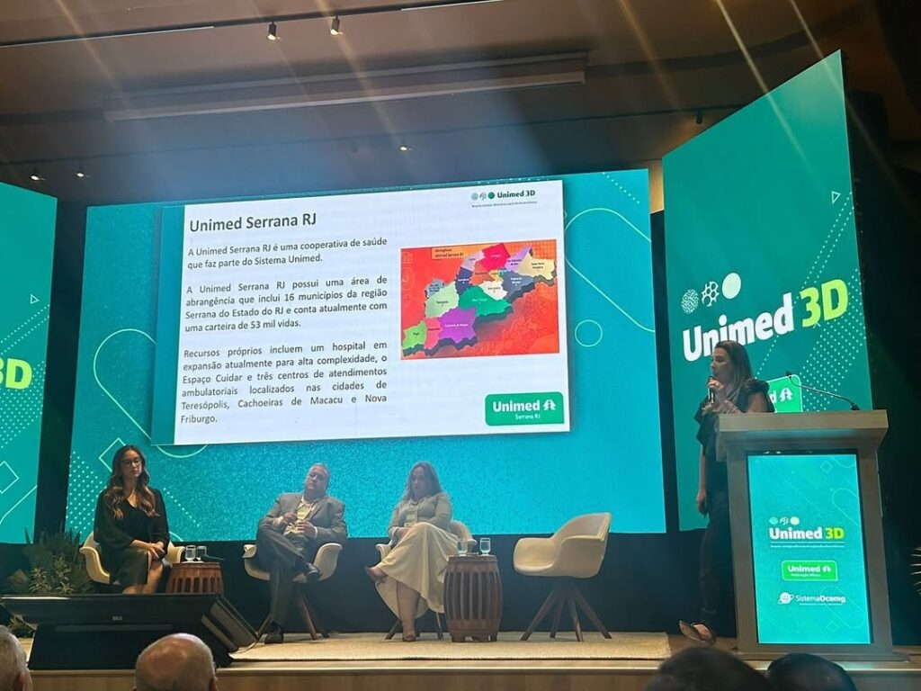 Colaboradora representa Singular no Unimed 3D, em Belo Horizonte