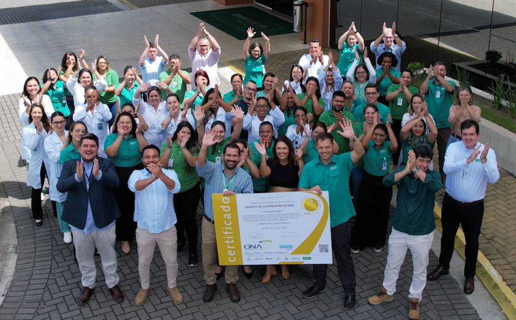 Certificado ONA 3 reconhece excelência no atendimento em hospital