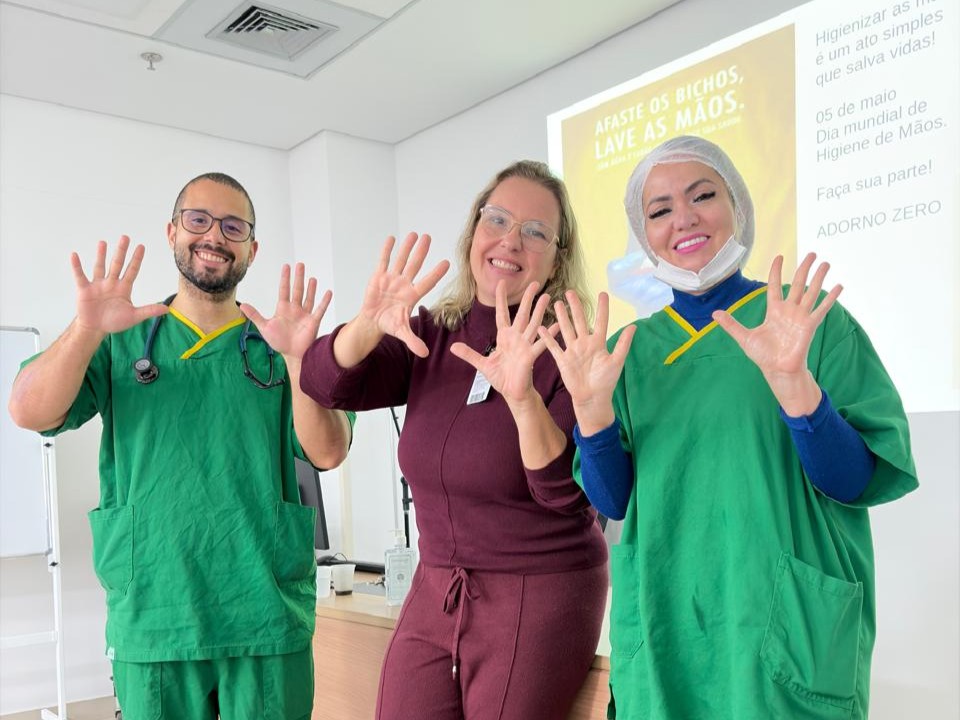 Hospital promove ação no Dia Mundial da Higienização das Mãos